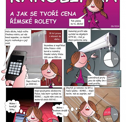 Designérka karolínka - A jak se tvoří cena římské rolety