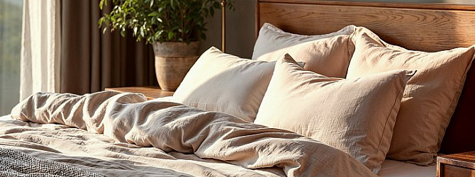 Leinenbettwäsche Linge de lin 60 Lasturová: natürliche Ruhe im Schlafzimmer